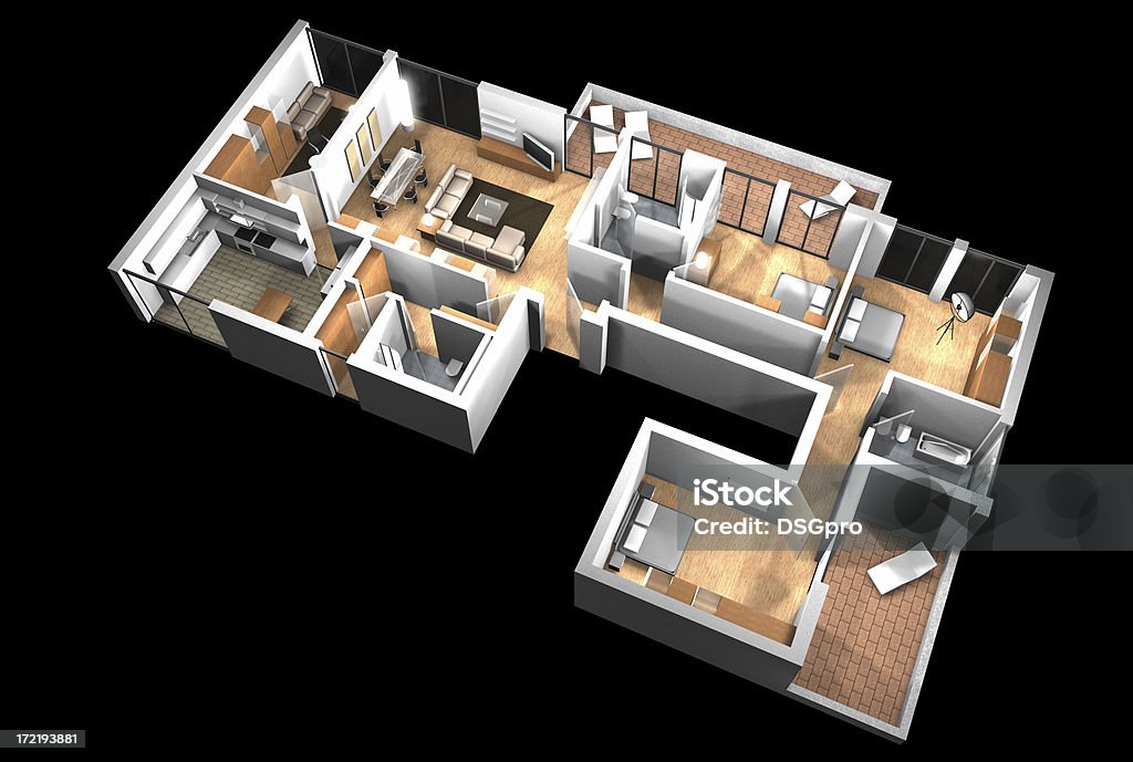 A 3d apartment with full details